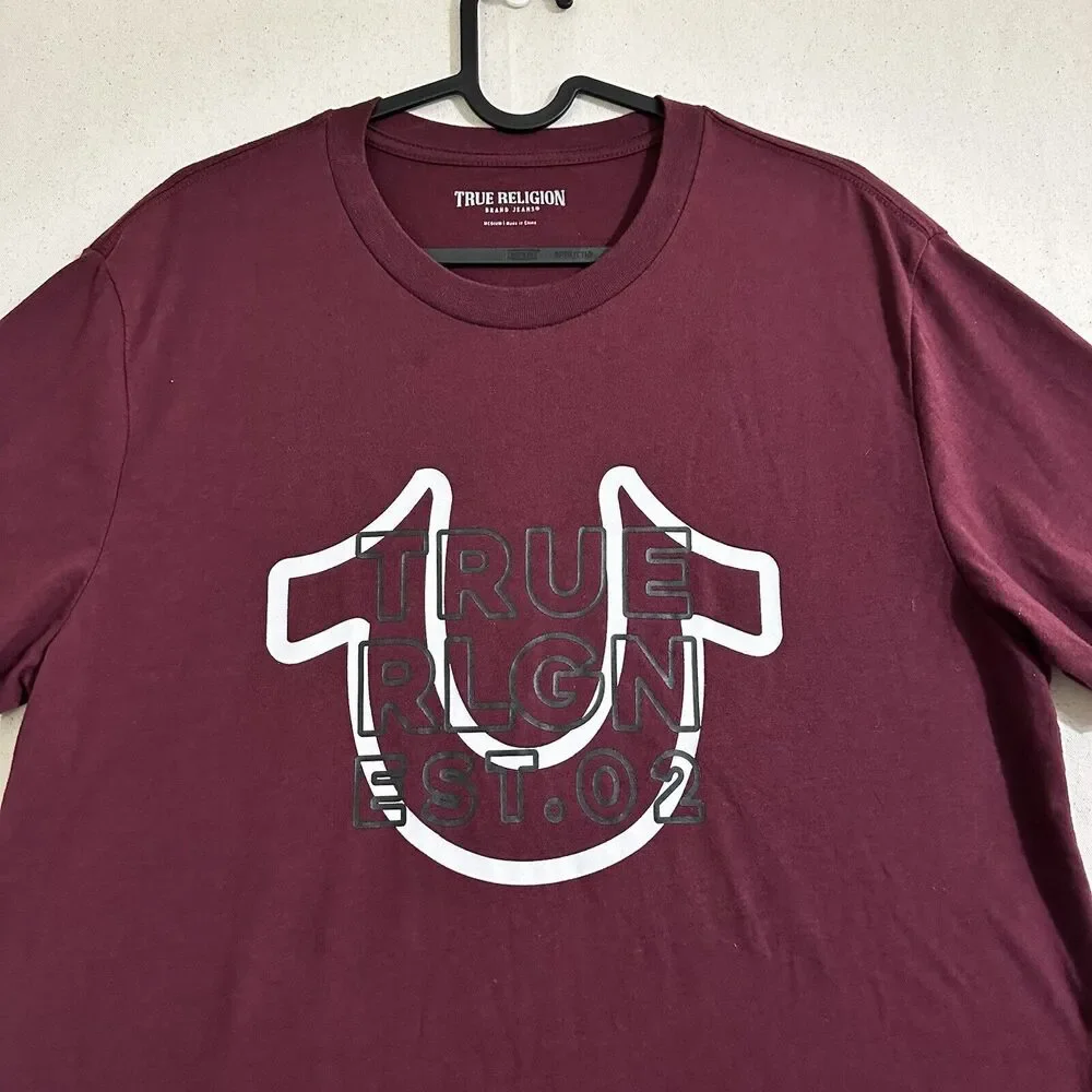 True Religion Crew Logo SS T-Shirt Red Men’s Size Medium